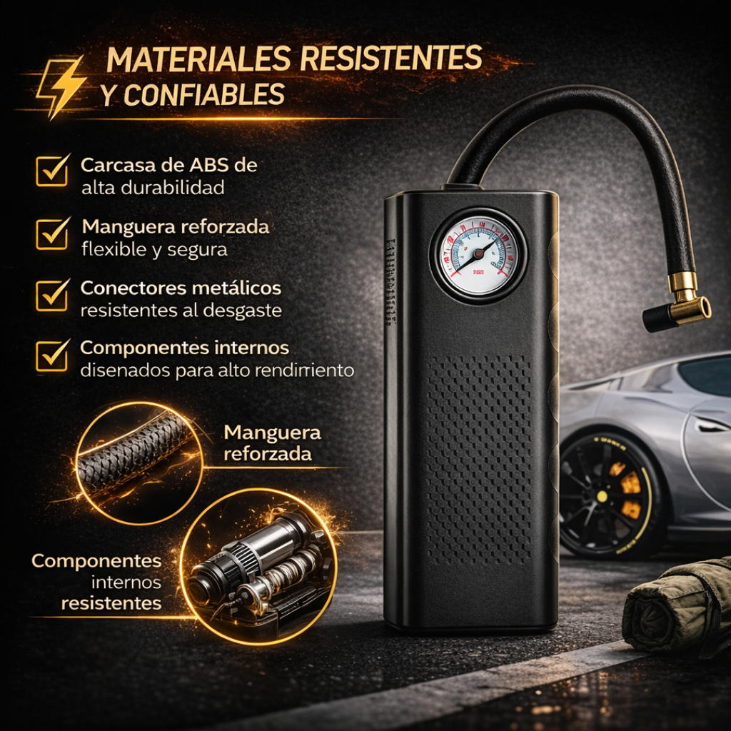 Inflador Compresor Aire Auto Portátil